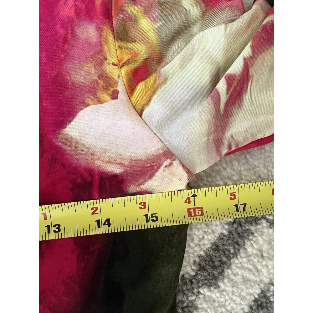 TED BAKER Tammar Knotted Waist Floral Rose On Canvas Stretch Dress Sz 2 US 6 - Picture 14 of 15